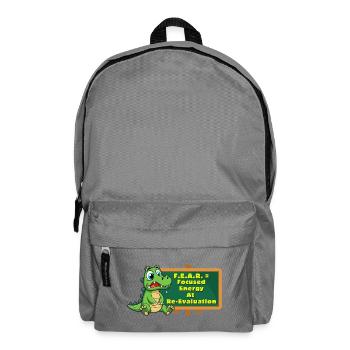 Crock: ANGST = Fokussierte Energie bei Neubewertung - Rucksack - Mittelgrau - Vorne