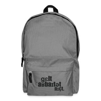 Geld arbeitet nicht. - Rucksack - Mittelgrau - Vorne