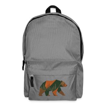 Ours de la forêt géométrique - Sac à dos - gris éléphant - Devant