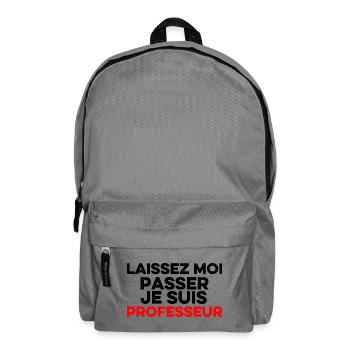 Laissez-Moi passer, je suis professeur - Sac à dos - gris éléphant - Devant