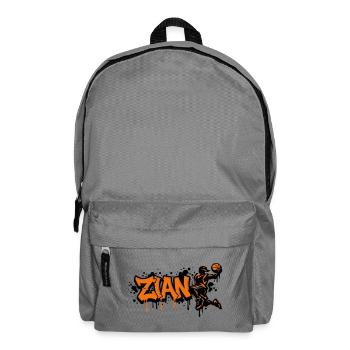 Zian Graffiti Dunk Orange - Rucksack - Mittelgrau - Vorne