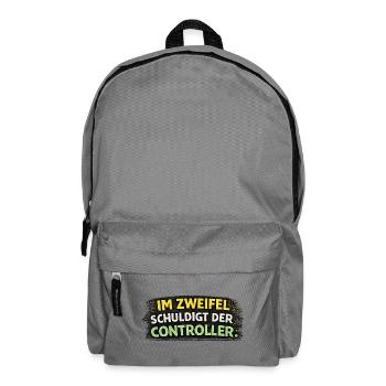 Im Zweifel Schuldigt der Controller - Rucksack - Mittelgrau - Vorne