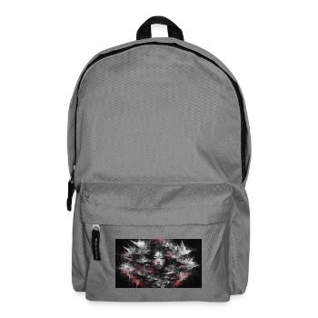 Dark Asia Punk Art Frau Porträt T-Shirt Bild - Rucksack - Mittelgrau - Vorne