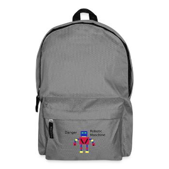 Pixelroboter Gefahrmaschine - Rucksack - Mittelgrau - Vorne