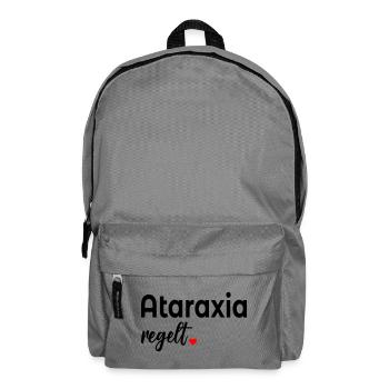 Unerschuetterlichkeit_Ataraxia_Gelassenheit - Rucksack - Mittelgrau - Vorne