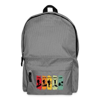 Retro Hiking Steps Trail Climb Summit Camp - Rucksack - Mittelgrau - Vorne
