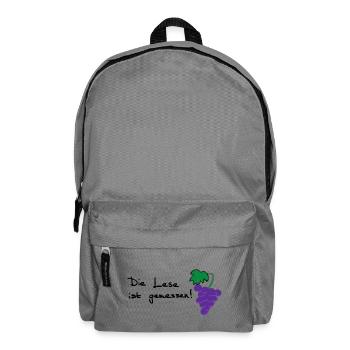 Die Lese ist gemessen! - Rucksack - Mittelgrau - Vorne