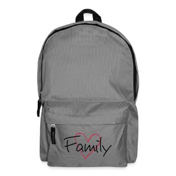 Cadeau de famille d'amitié de coeur de famille - Sac à dos - gris éléphant - Devant