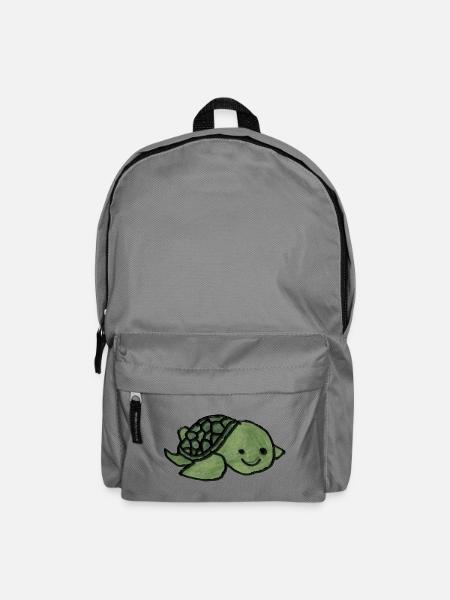 Schildkröte Kinder zeichnung - Rucksack - Mittelgrau