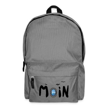 Moin Meer Leuchtturm Möwe See Nordisch Maritim - Rucksack - Mittelgrau - Vorne