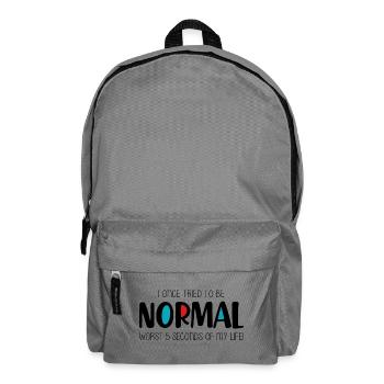 I once tried to be normal - Backpack - elephant grey - Front