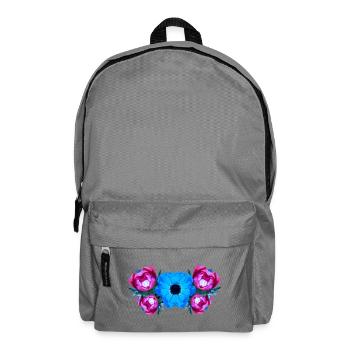 shirt blumenmuster, Anemonenmuster wasserfarbe - Rucksack - Mittelgrau - Vorne