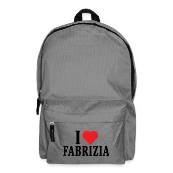 t-shirt I love Fabrizia t-shirt gift idea - Backpack - elephant grey - Front