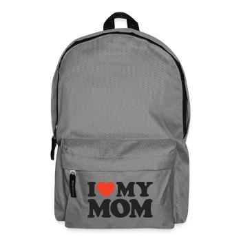 I love my Mom Herz Shirt - Rucksack - Mittelgrau - Vorne