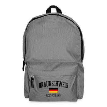 Braunschweig Text Deutschland Flagge - Rucksack - Mittelgrau - Vorne