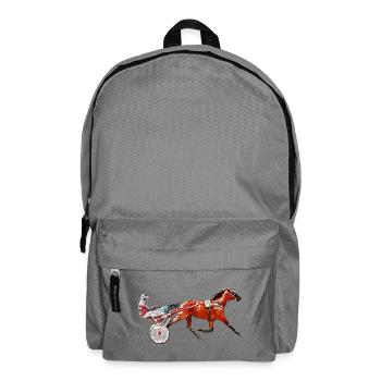 Traber Trabrennen Design - Rucksack - Mittelgrau - Vorne