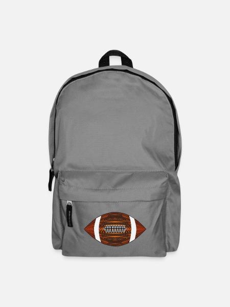 Rugby Football mit außergewöhnlichem Muster - Rucksack - Mittelgrau
