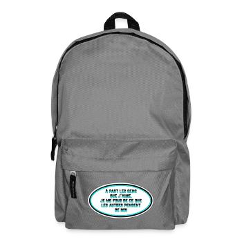 I don't care what people think of me - Backpack - elephant grey - Front