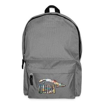 Aquarell Landkarte Kuba - Rucksack - Mittelgrau - Vorne