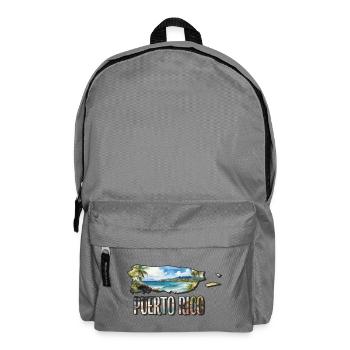 Carte à l’aquarelle Porto Rico - Sac à dos - gris éléphant - Devant