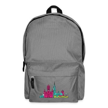 Aberdeen City Skyline Marischal College Art - Rucksack - Mittelgrau - Vorne