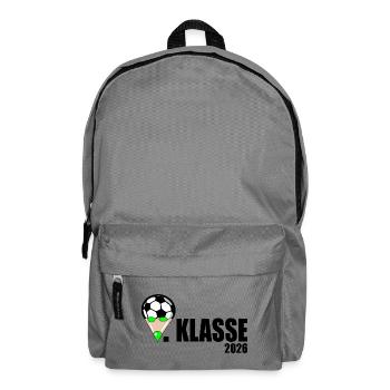 Fußball 1. Klasse 2026 - Rucksack - Mittelgrau - Vorne