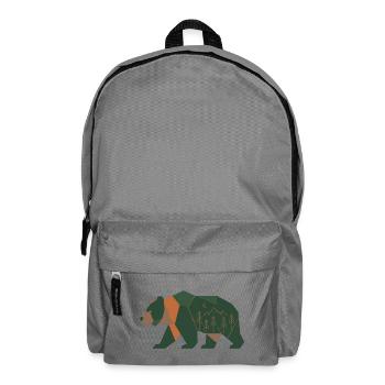 Geometric Forest Bear Moonlight - Backpack - elephant grey - Front