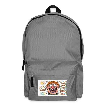 Durst-Karikatur Comicgesicht - Rucksack - Mittelgrau - Vorne