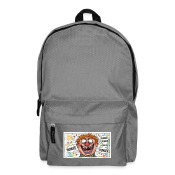 Hunger Clown Pop Art Motif - Backpack - elephant grey - Front