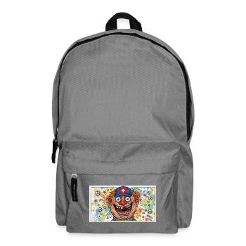 Supporter suisse - Clown avec le chaos footballistique - Sac à dos - gris éléphant - Devant