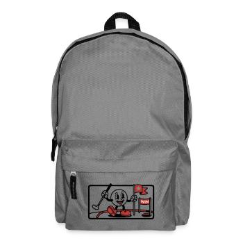 Minigolf Retro Cartoon Golfball JGA Team - Rucksack - Mittelgrau - Vorne