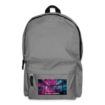 Monday Morning - Office Shark Meme - Backpack - elephant grey - Front