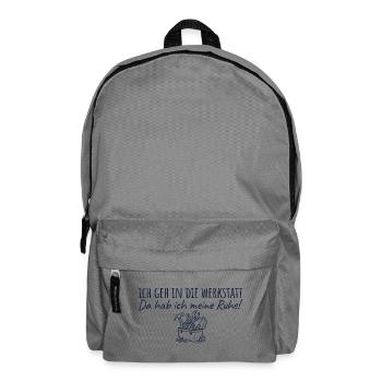 Werkstatt Da hab ich meine Ruhe Handwerker - Rucksack - Mittelgrau - Vorne