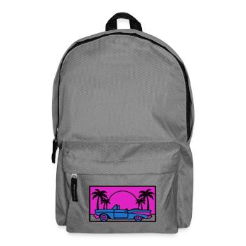 Retro 80s Car Logo - Backpack - elephant grey - Front