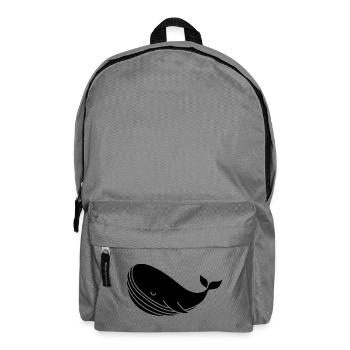 Whale silhouette minimalist sea motif - Backpack - elephant grey - Front