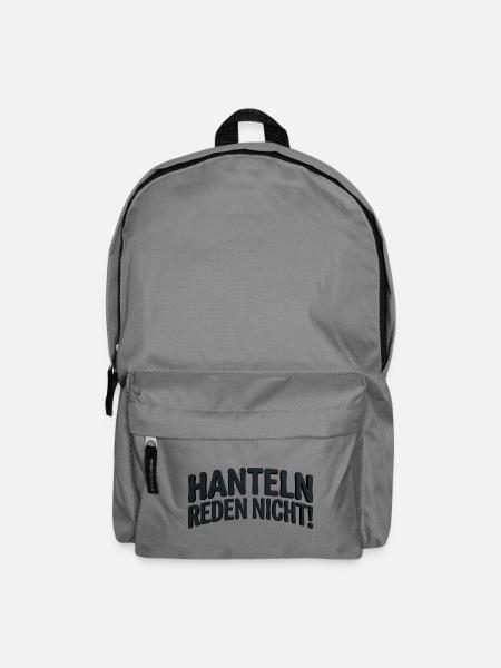 Hanteln reden nicht - Fitness-Workout - Rucksack - Mittelgrau