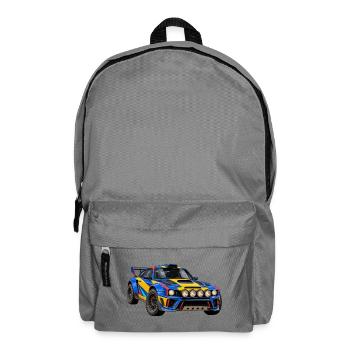 Rallye Farbexplosion Rallyauto - Rucksack - Mittelgrau - Vorne