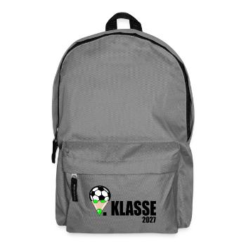 Schulkind 1. Klasse Fußball - Rucksack - Mittelgrau - Vorne