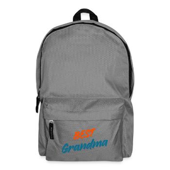 Beste Oma aller Zeiten – Retro Orange & Blue Typografie - Rucksack - Mittelgrau - Vorne