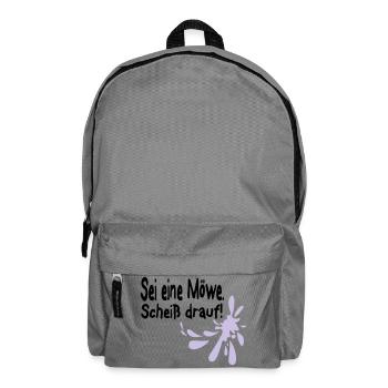 Möwen Scheiß drauf--3 - Rucksack - Mittelgrau - Vorne