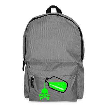 Gift Flasche mit Totenkopf - Rucksack - Mittelgrau - Vorne