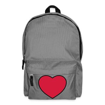 Cœur - Sac à dos - gris éléphant - Devant