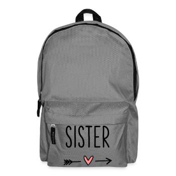 Sister Heart Arrow Dear Friend Gift - Backpack - elephant grey - Front