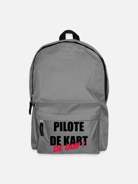 Karting / Kart / Pilote / Voiture - Sac à dos - gris éléphant
