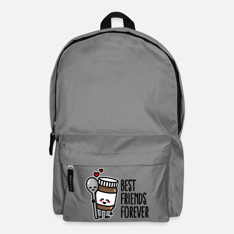 Best friends forever chocolate spread / spoon BFF - Backpack - elephant grey