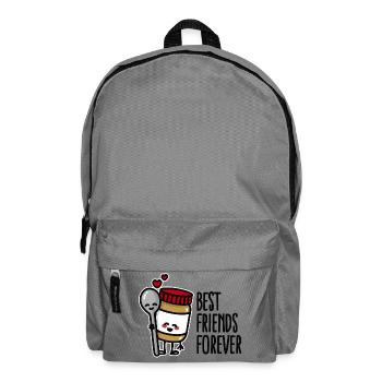 Best friends forever peanut butter / spoon BFF - Sac à dos - gris éléphant - Devant