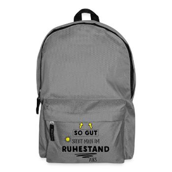 Lustiges T-Shirt für Rentner - Rucksack - Mittelgrau - Vorne