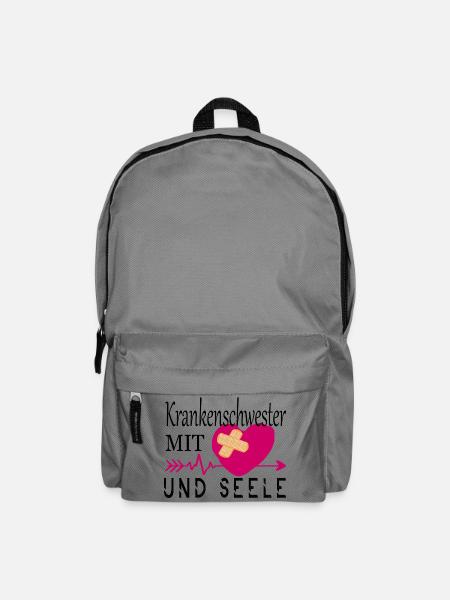 Krankenschwester mit Herz - Rucksack - Mittelgrau