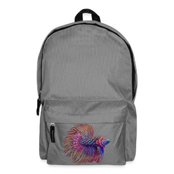 Betta Zentangle Farbe - Rucksack - Mittelgrau - Vorne