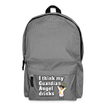 Je crois que mon ange gardien boit - Sac à dos - gris éléphant - Devant